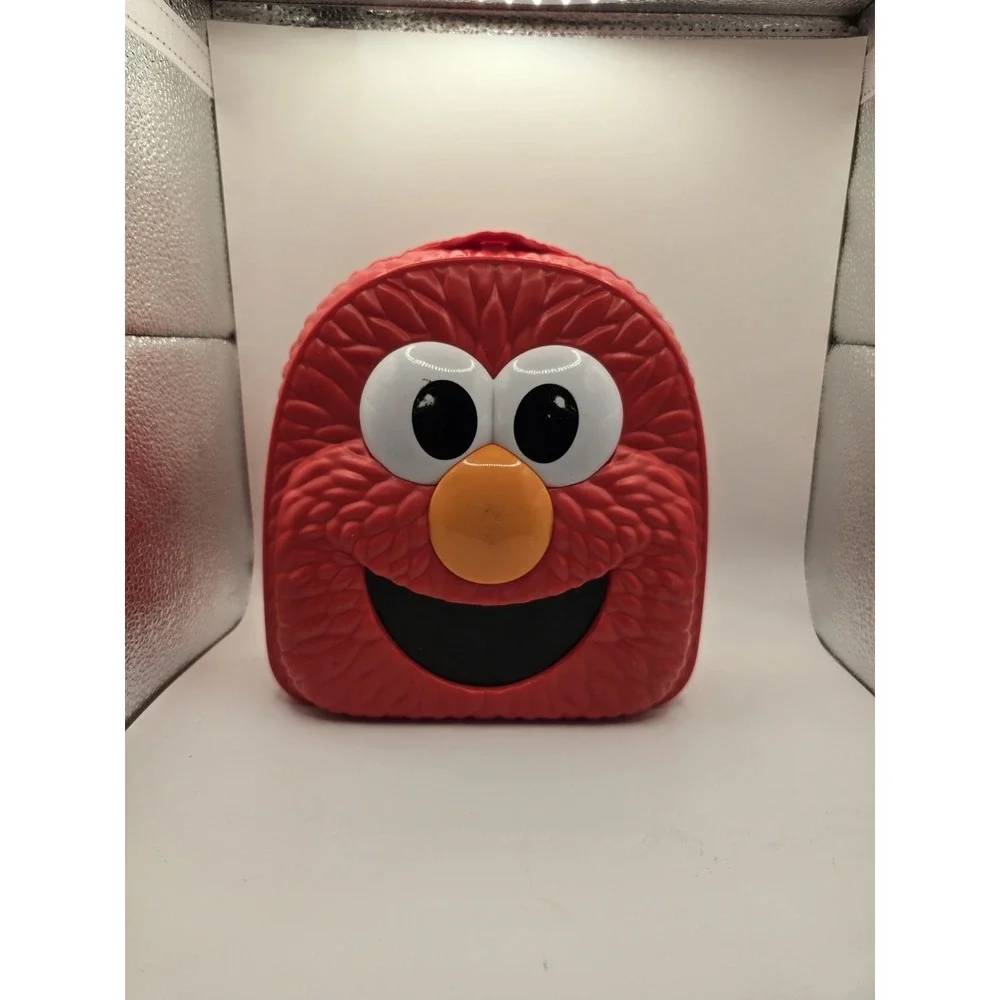 Elmo Playset Backpack Sesame Street Toy Bag Plastic Adjustable Straps